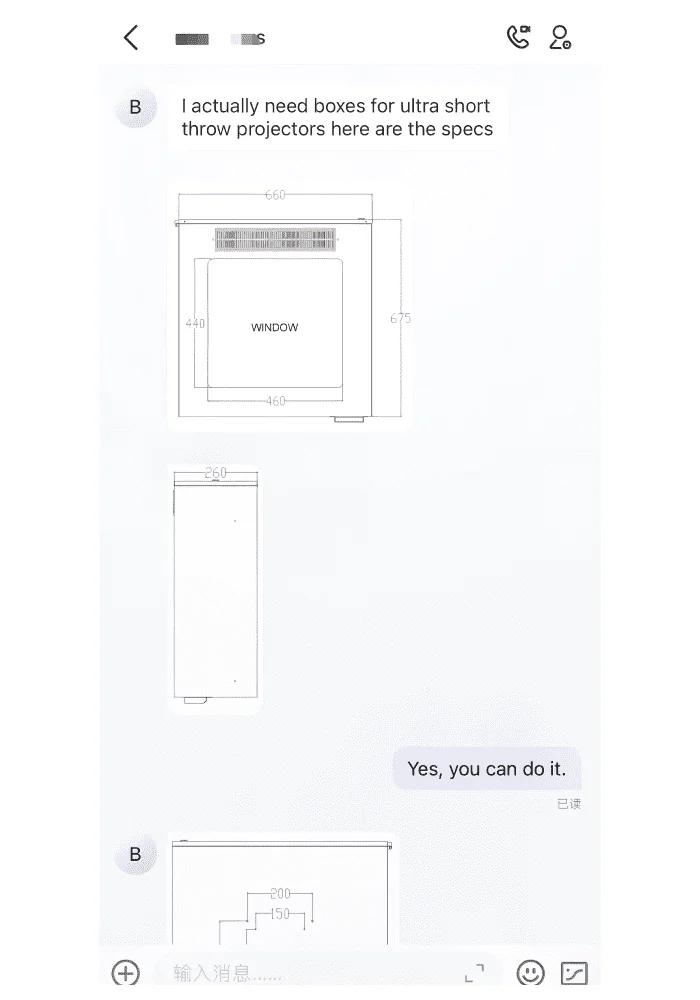 Customer chat screenshot praising waterproof performance