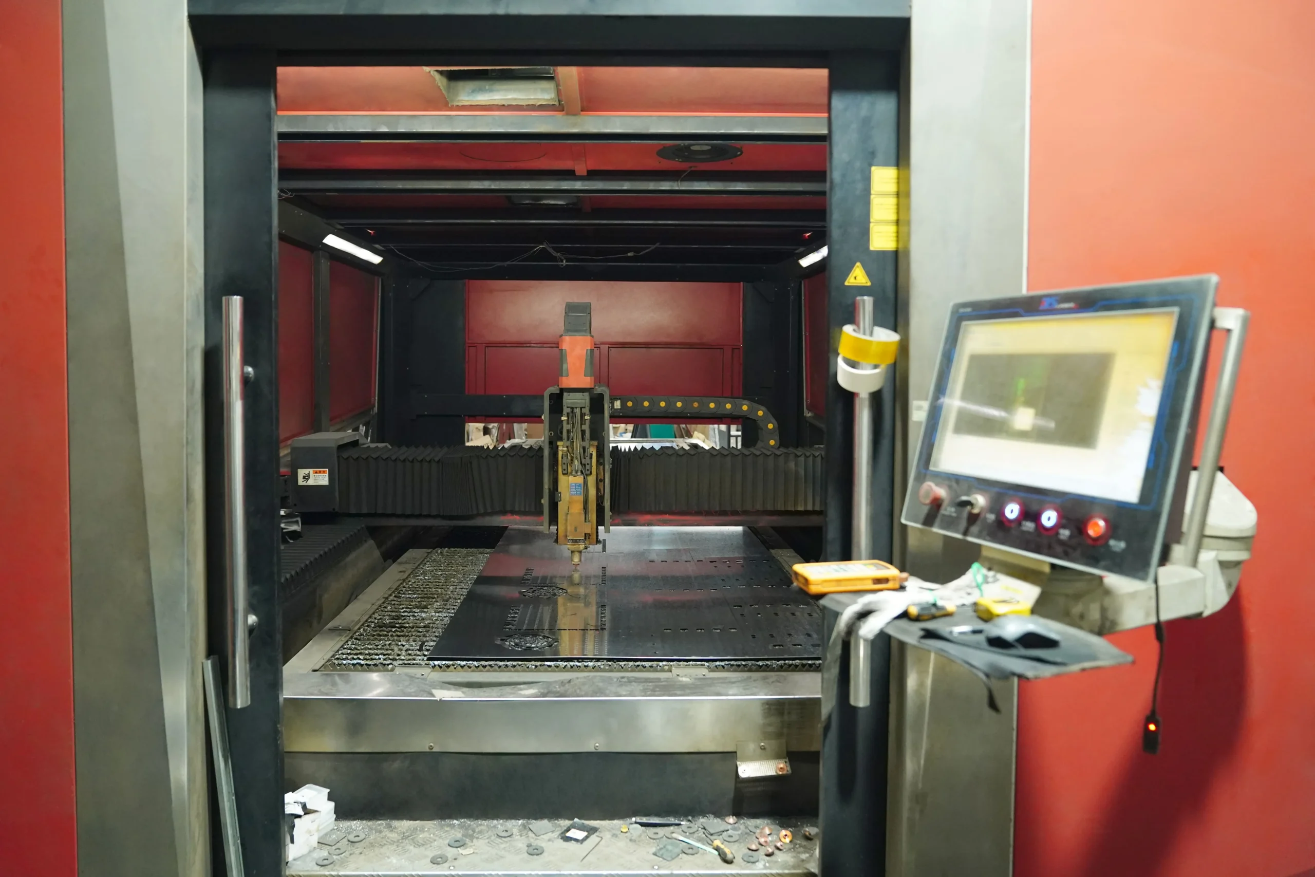Sheet metal processing and cabinet assembly factory video