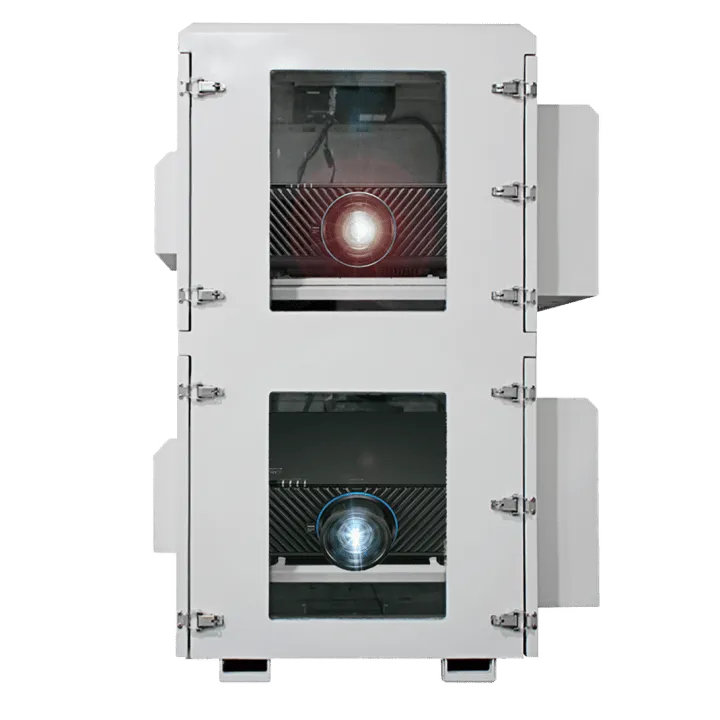 Projector enclosure cross section