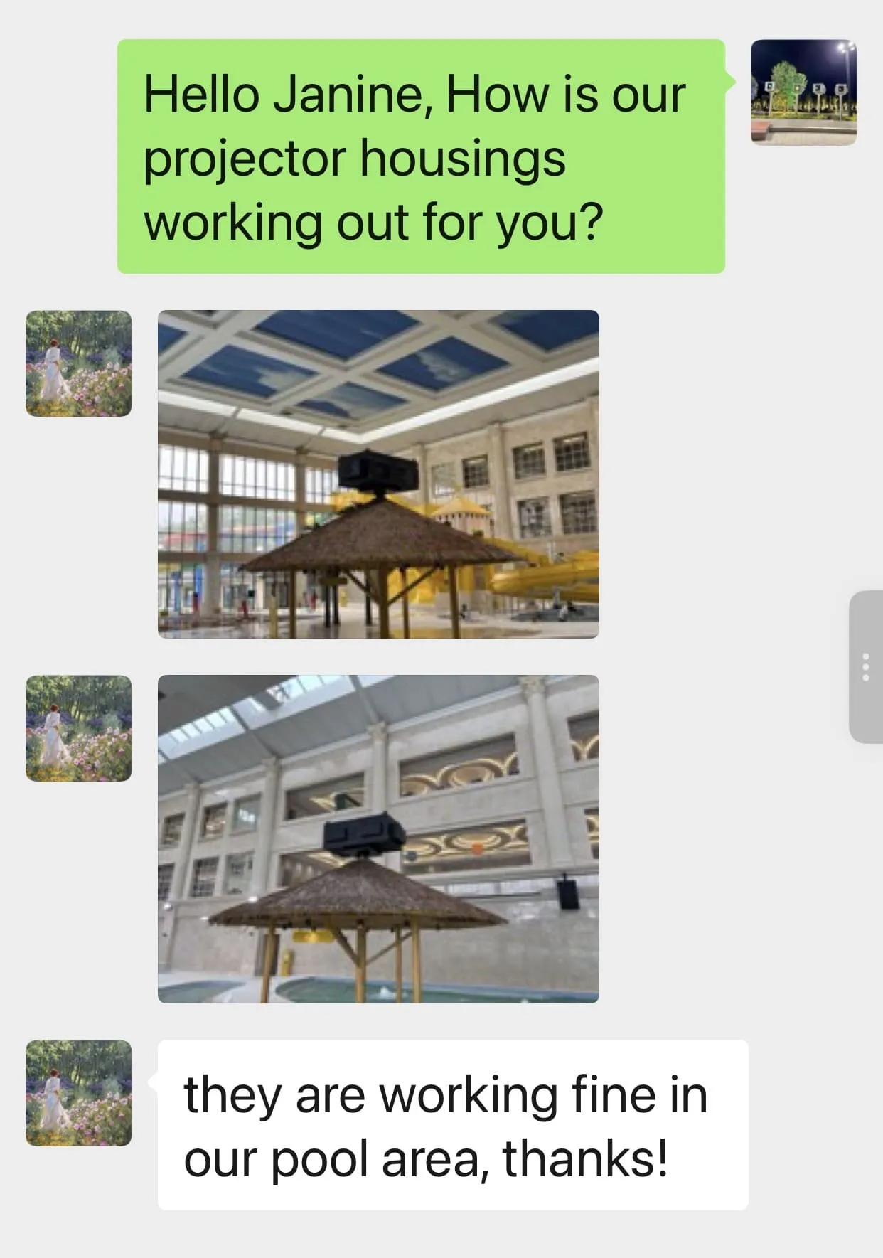 Customer Chat Screenshot 1